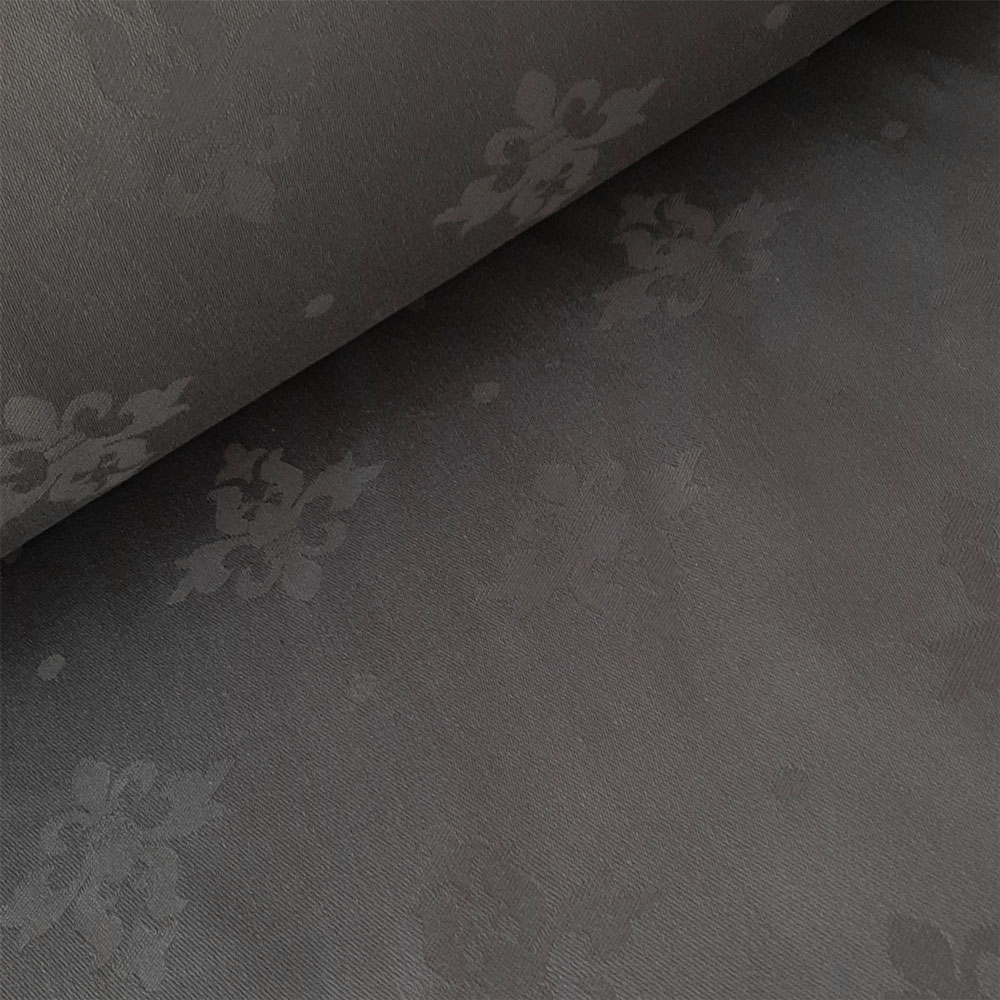 French lily - high quality damask full twist jacquard (extra wide 300cm)-platinum grey