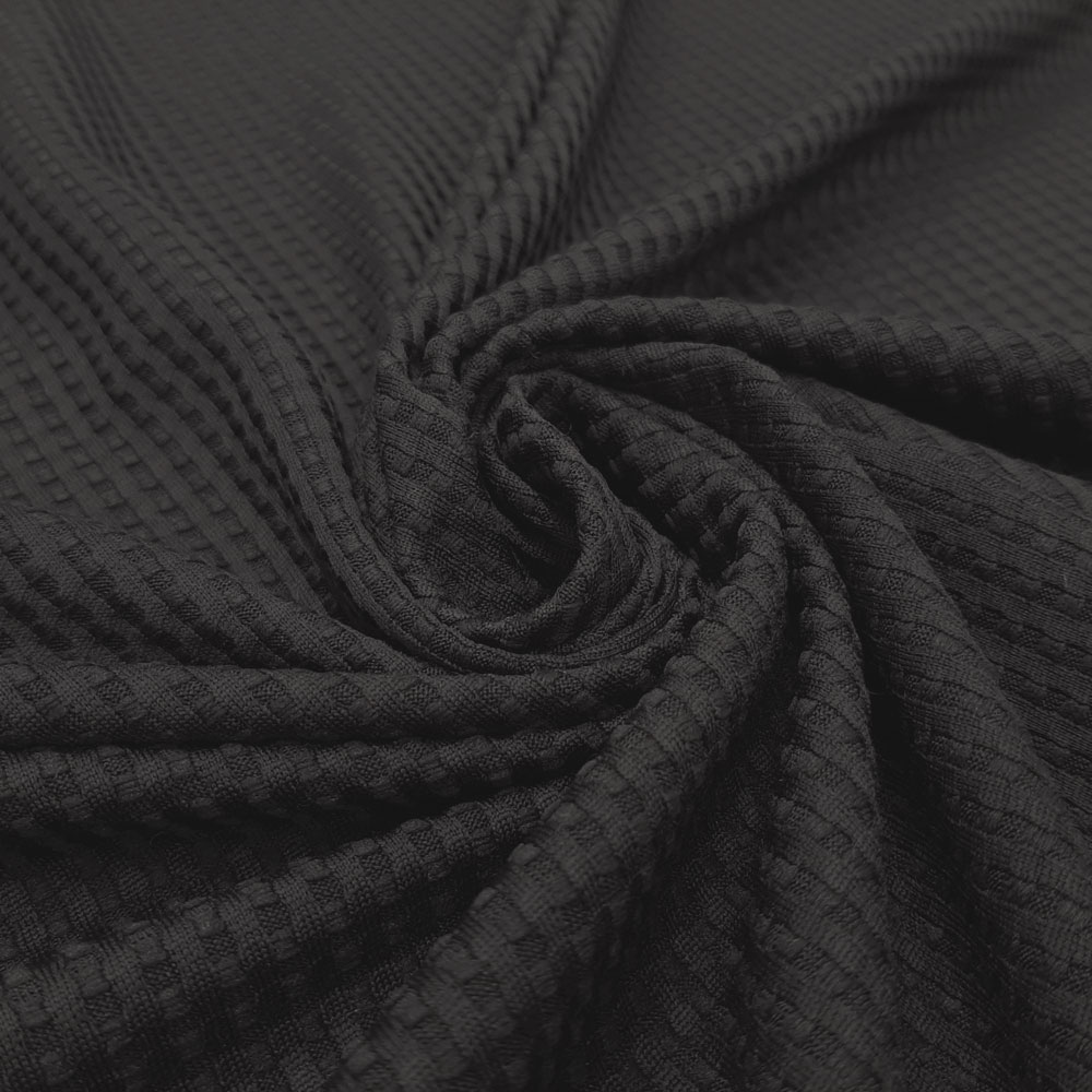 Cata - Coolmax® Structure Jacquard Functional Fabric - Black
