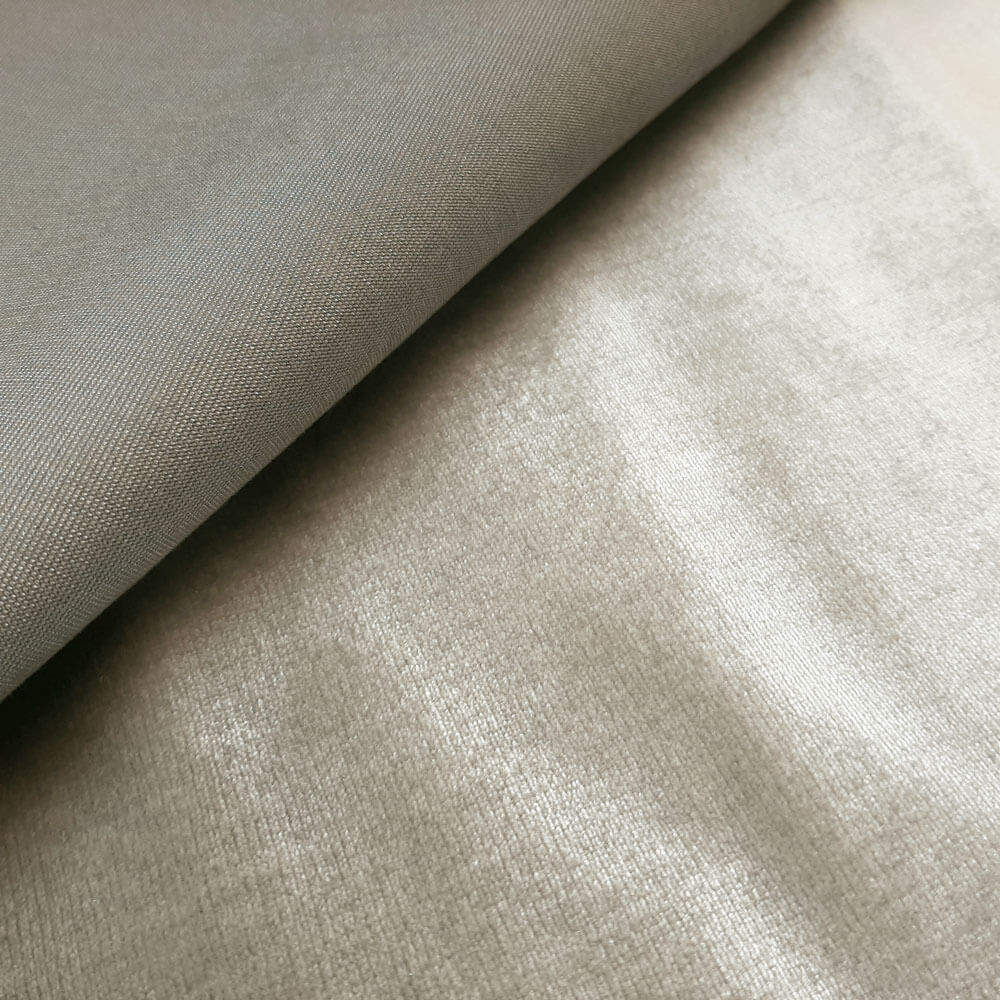 Sahco® Devon 2271 - Velour velvet upholstery fabric - 100% silk - White Gold