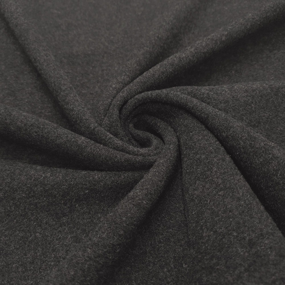 Cornel - Merino, Cashmere Wool Velour - Dark Grey Melange