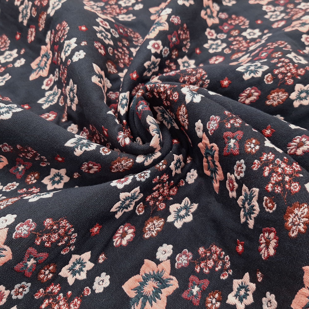Double weave Jordania - Jacquard with floral motif