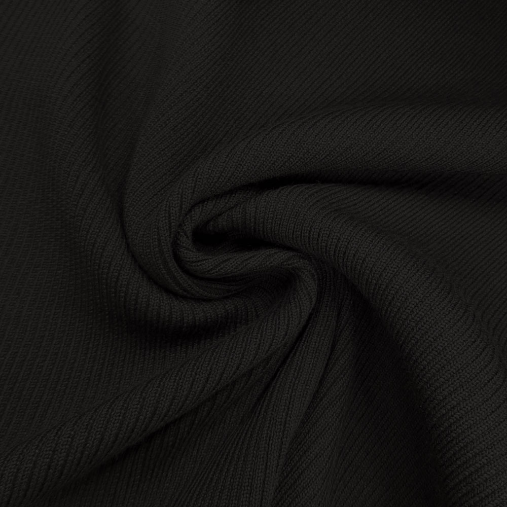 Viola - Knitted waistband - Cuffed fabric - Black