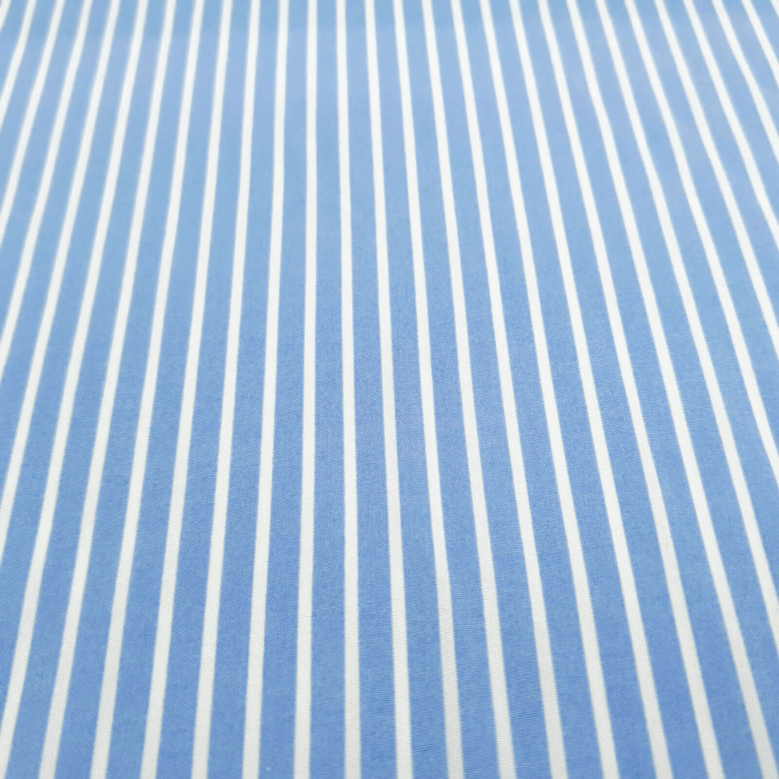 Kaito - light cotton fabric with stripe print - light blue-white 