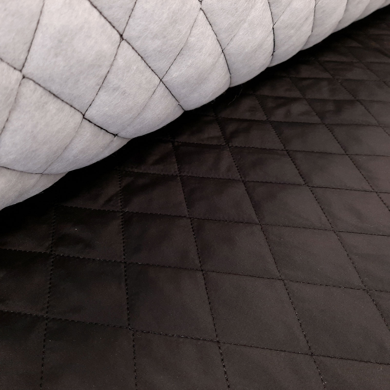 Ria - Quilted Fabric - black