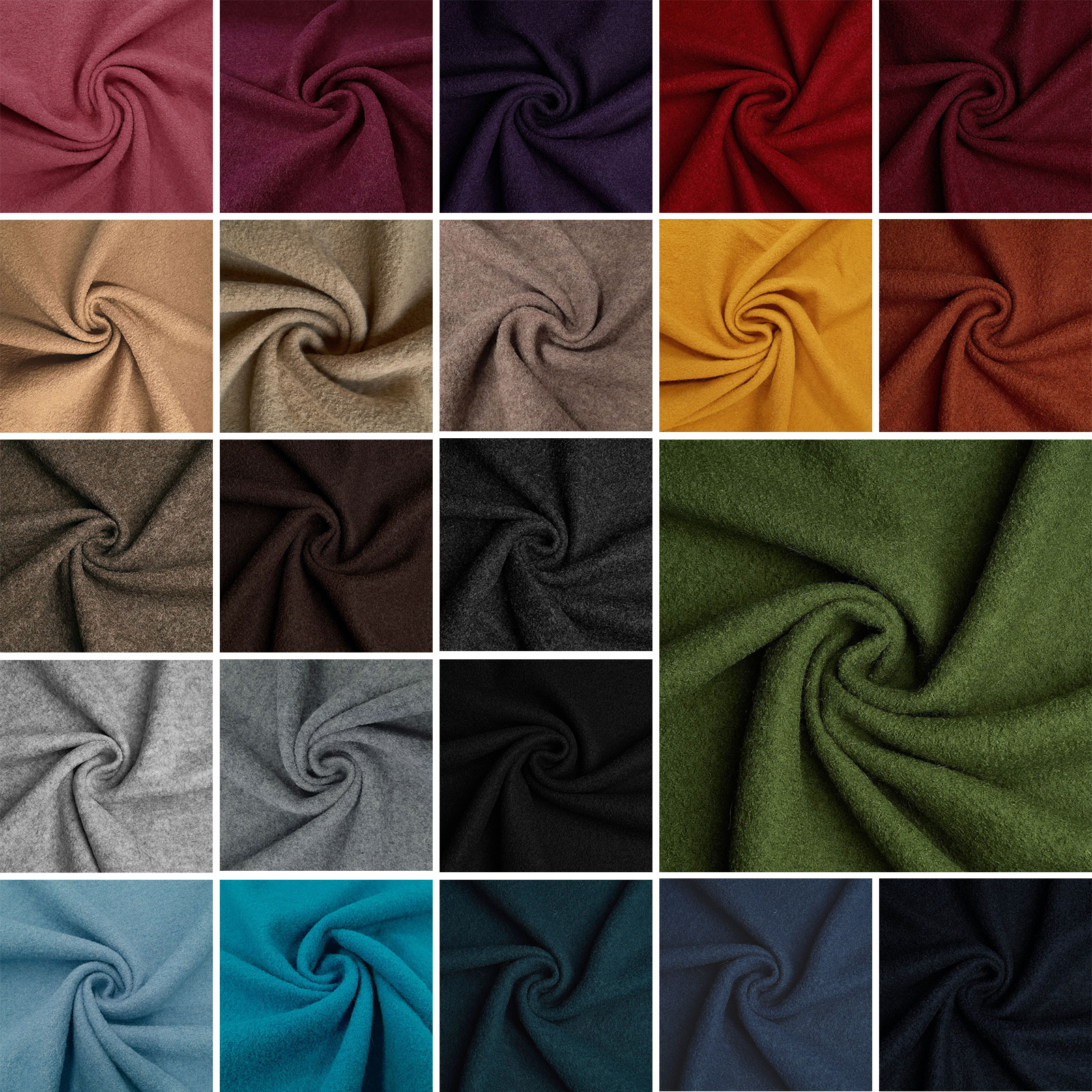 Fabian - Boiled Wool / Loden Fabric - 100% Virgin Wool