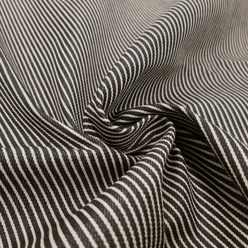 Taneli - Denim with fine stripes
