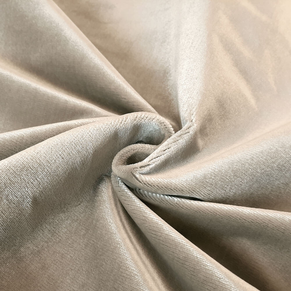 Sahco® Devon 2271 - Velour velvet upholstery fabric - 100% silk - White Gold