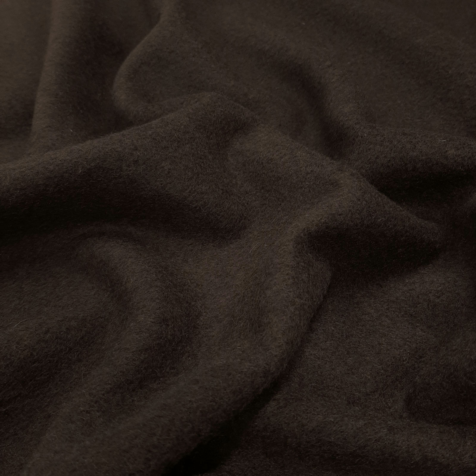 Nelly - Wool velour with cashmere - Cashmere wool - Coat wool - Dark brown