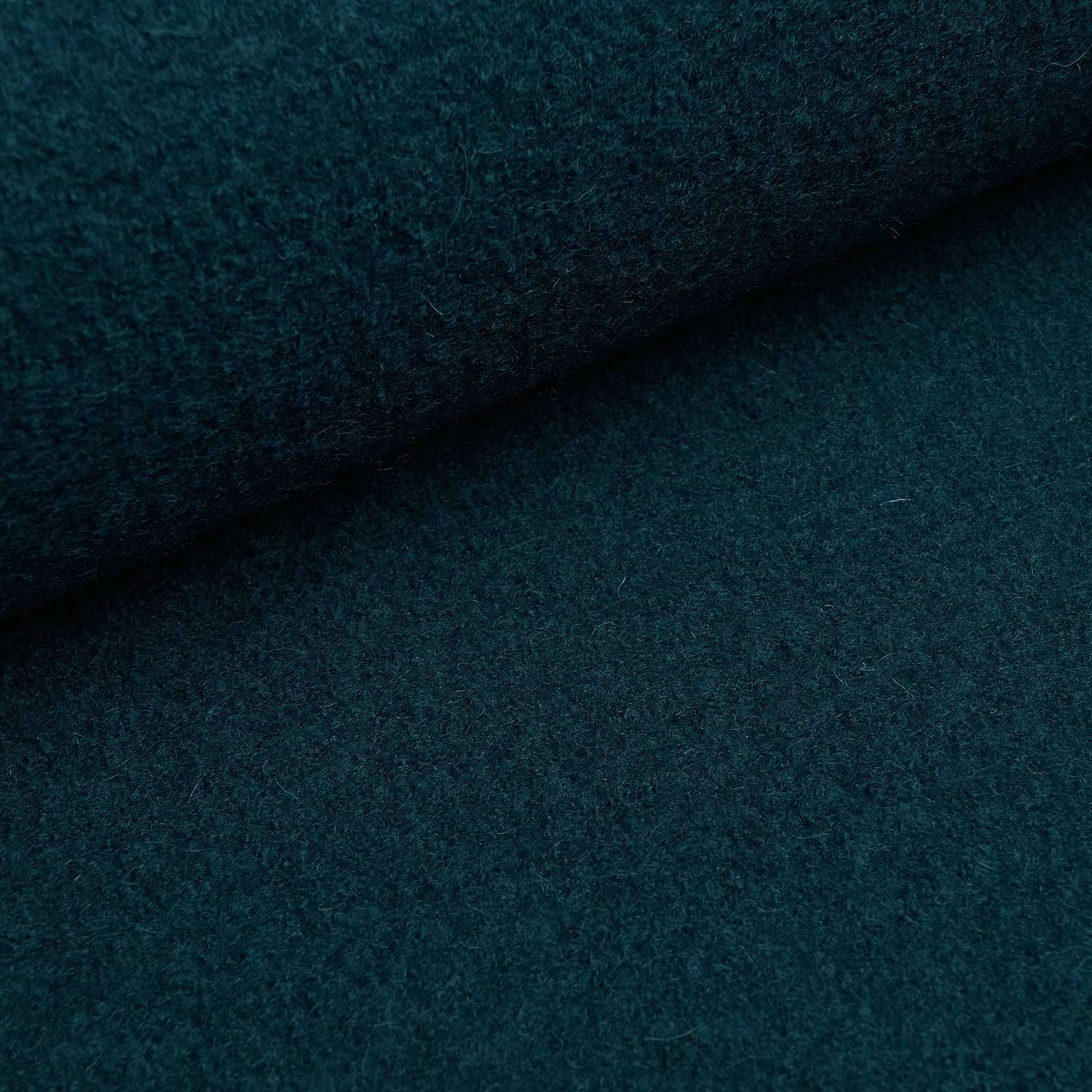 Fabian - boiled wool / loden fabric - 100% virgin wool (petrol)
