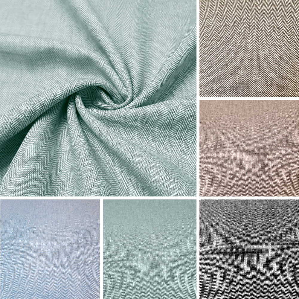 Fritza - Herringbone linen fabric