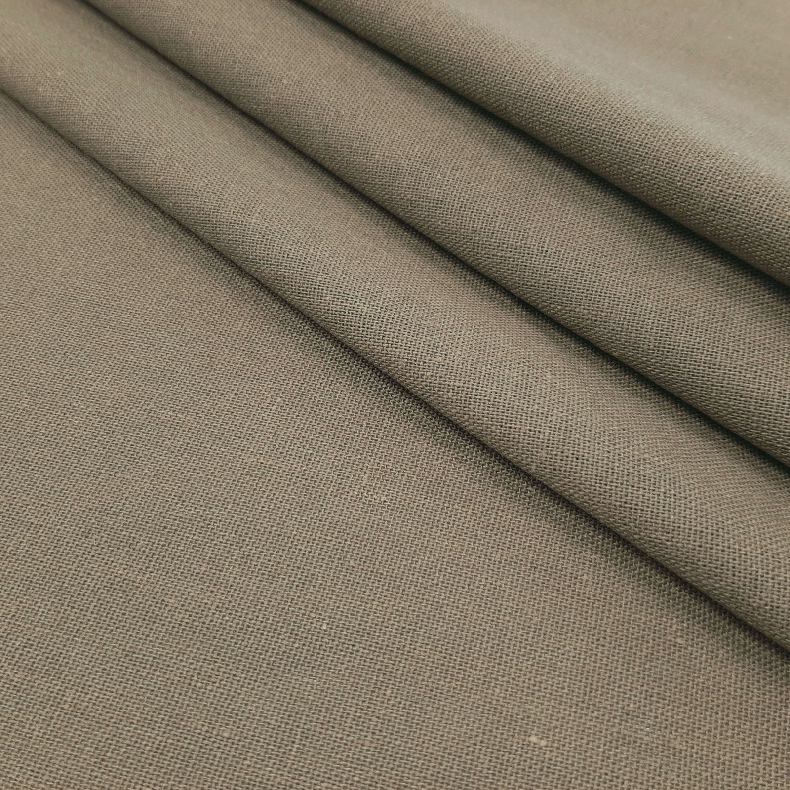Bella - natural linen cotton fabric -Taupe