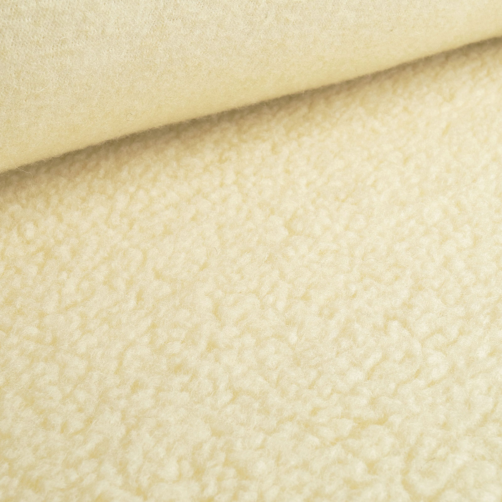 Shaun - Oeko-Tex® Virgin Wool Plush - Nature - Per 0,5m