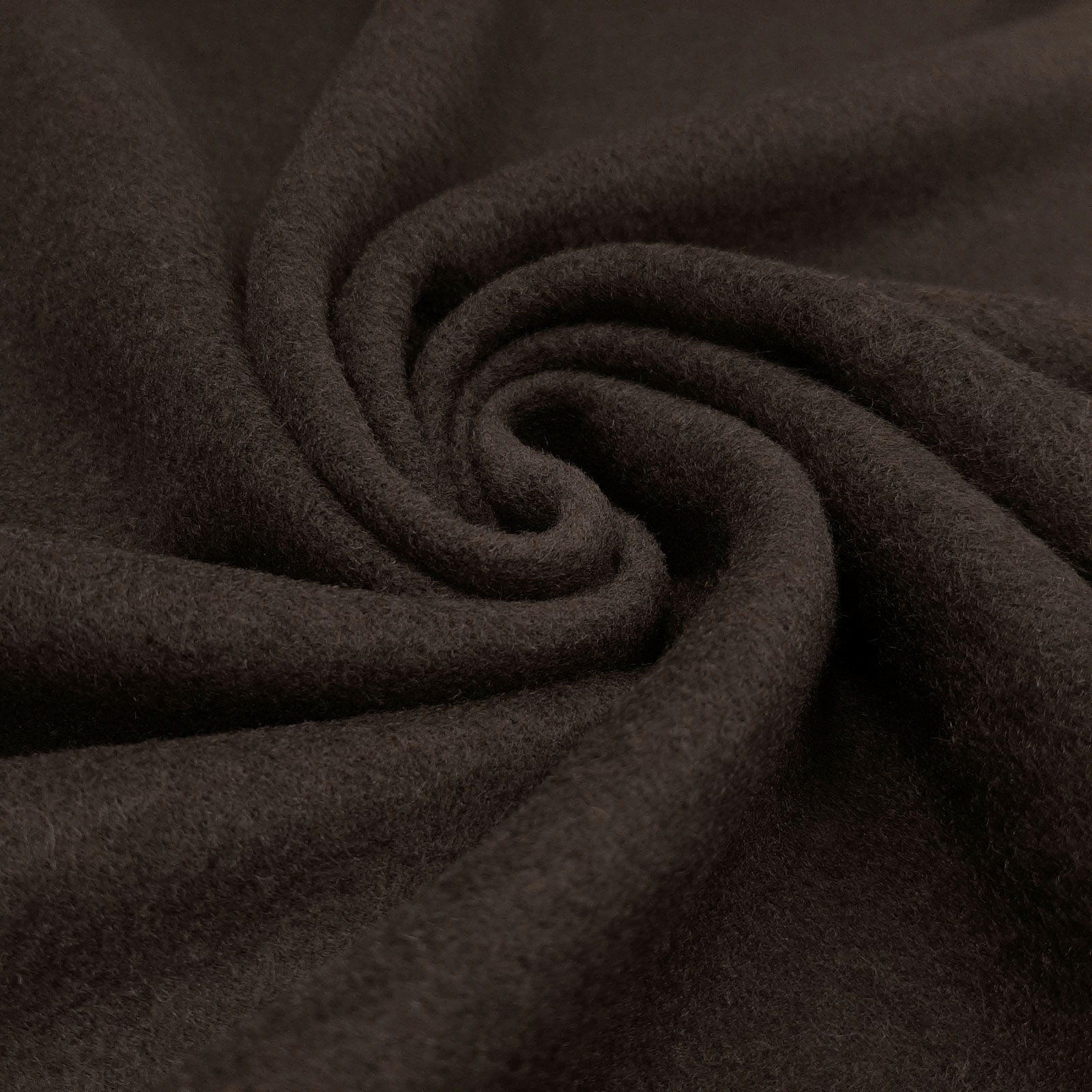 Nelly - Wool velour with cashmere - Cashmere wool - Coat wool - Dark brown