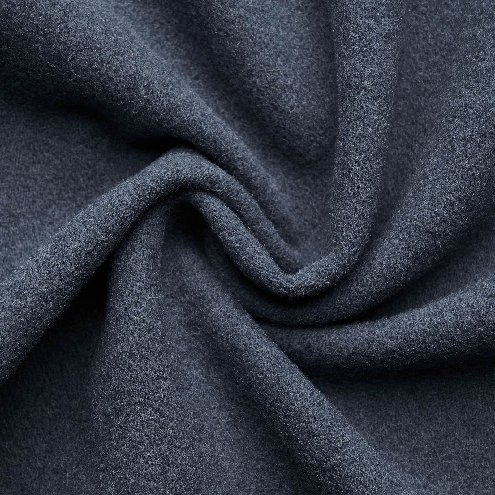 HANNAH wool fabric - smoke blue