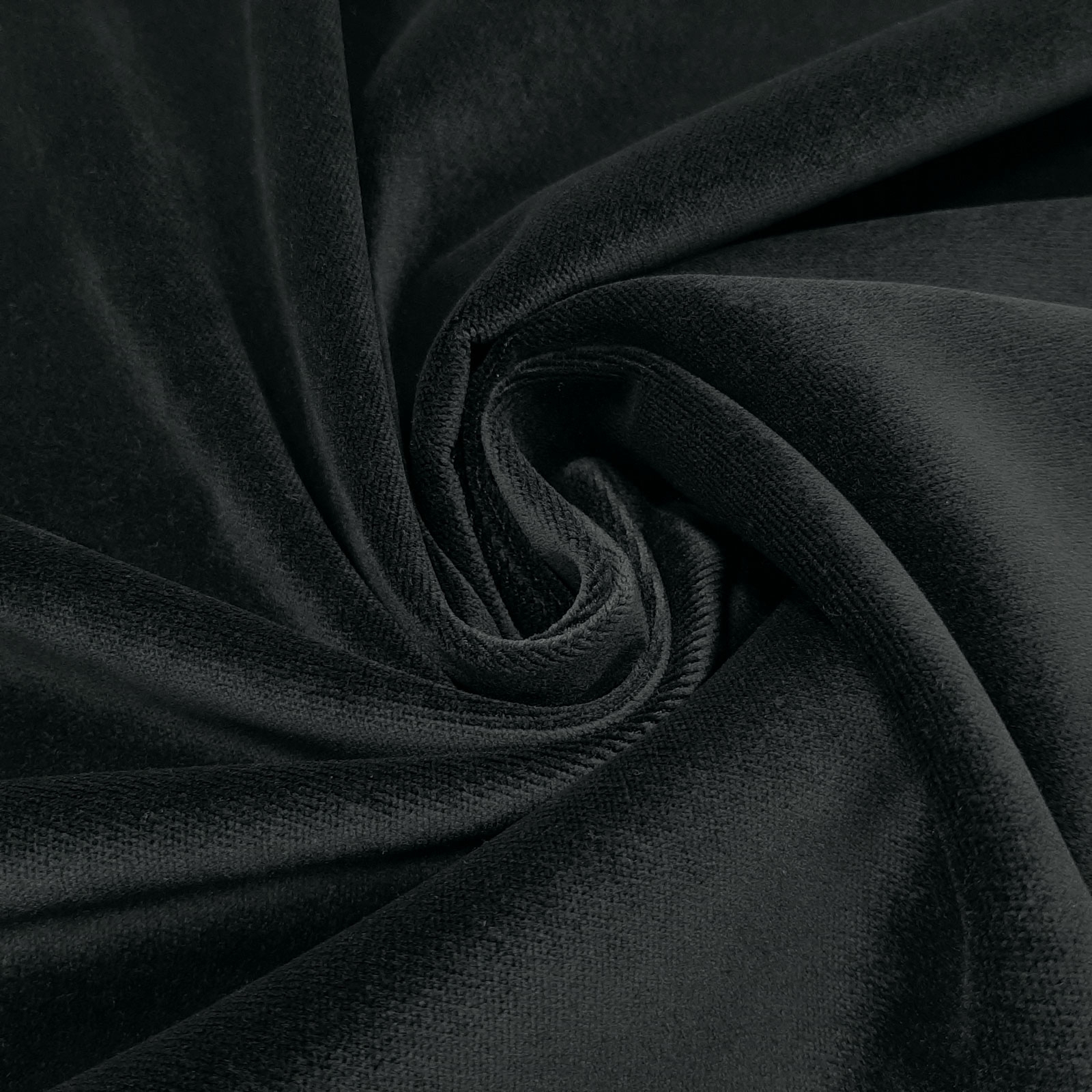 Exclusive Soft Velvet - Decorative Velvet, Furniture Velvet & Clothing Velvet - Flame Retardant - JAB Anstoetz -Black
