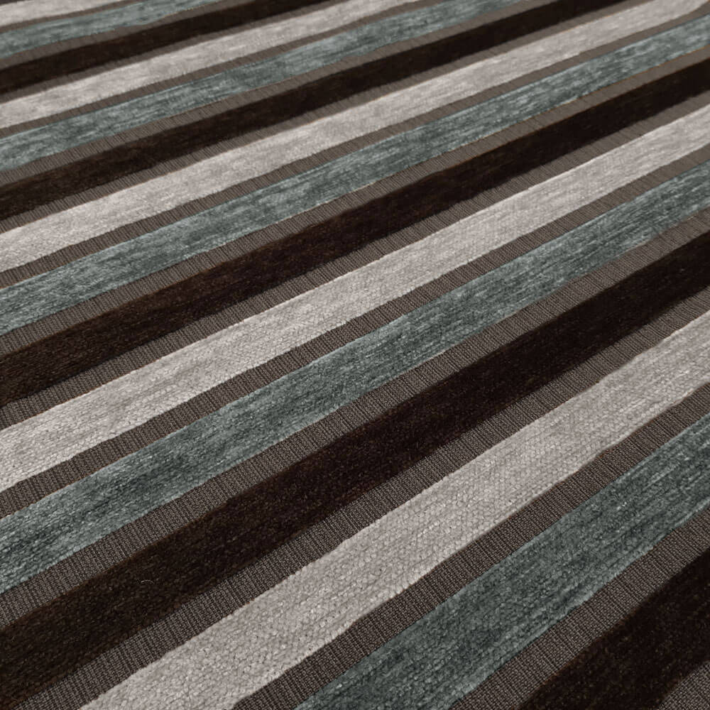 Aika - Decoration and upholstery fabric with stripes - anthracite (light grey,petrol,black)
