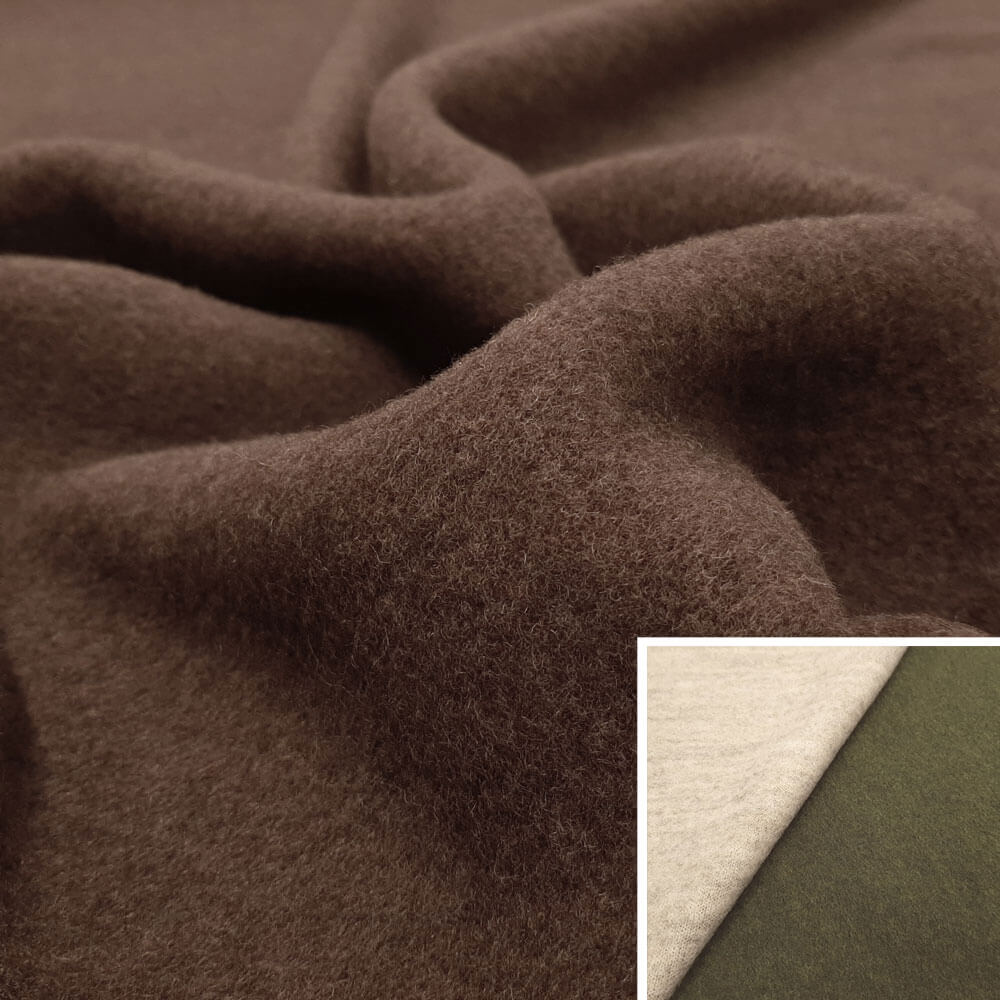 Sofia - Merino wool fleece, Soft wool velour 