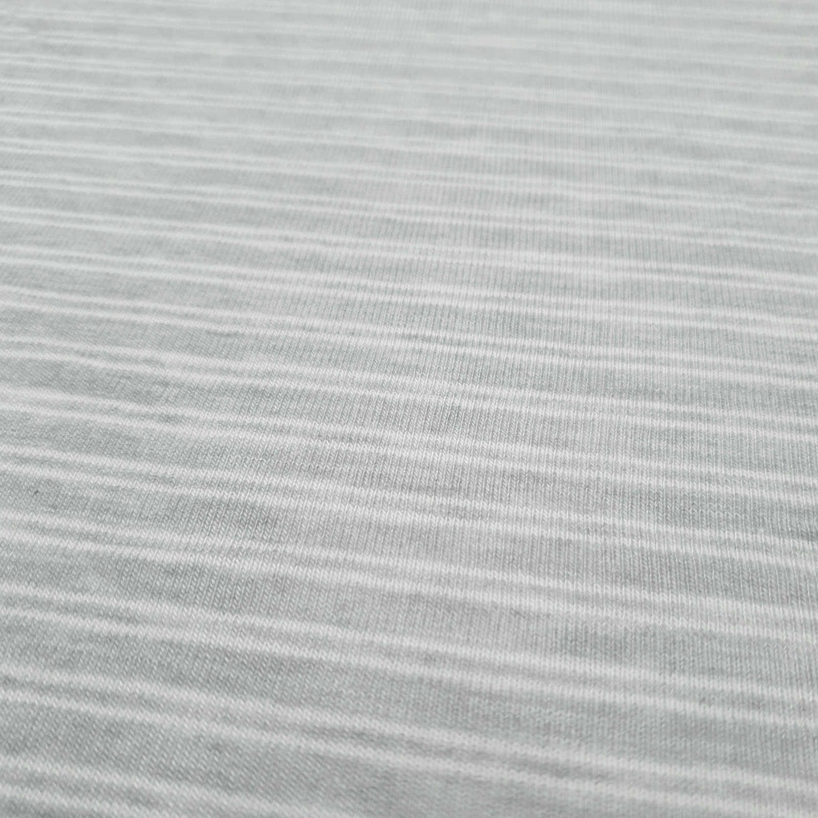 Velina - Viscose Jersey with Stripes - Light Grey/Cream White